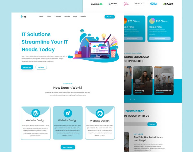Design Of An It Solution Web Template